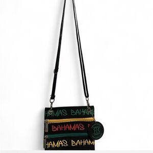Robin Ruth Black Bahama Bag with Colorful Accents